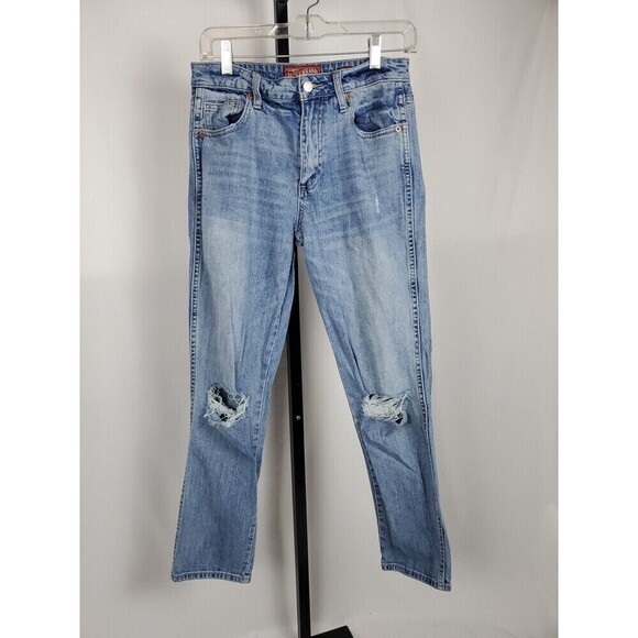 Lucky Brand Denim - Lucky Brand Skinny Distressed Holes Jeans Women's Size 2 / 26 Light Blue Denim